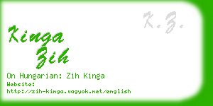 kinga zih business card